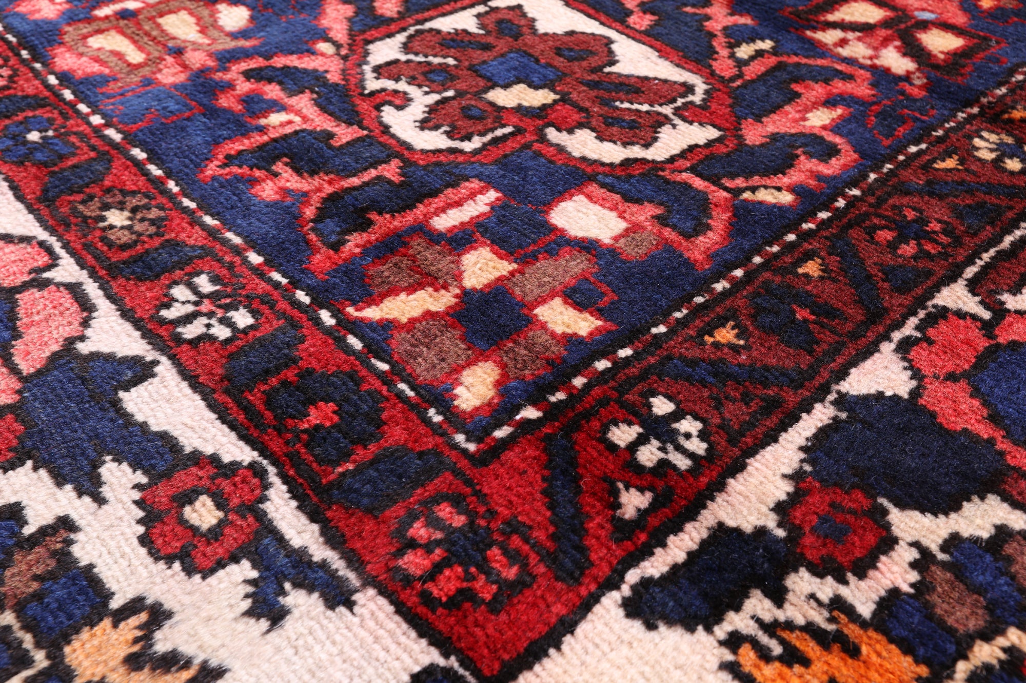 Red Authentic Isfahan Hand Knotted Area Rug - 8' 8" X 11' 7" - Golden Nile