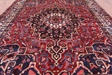 Red Persian Bakhtiari Hand Knotted Area Rug - 10' 5" X 12' 10" - Golden Nile