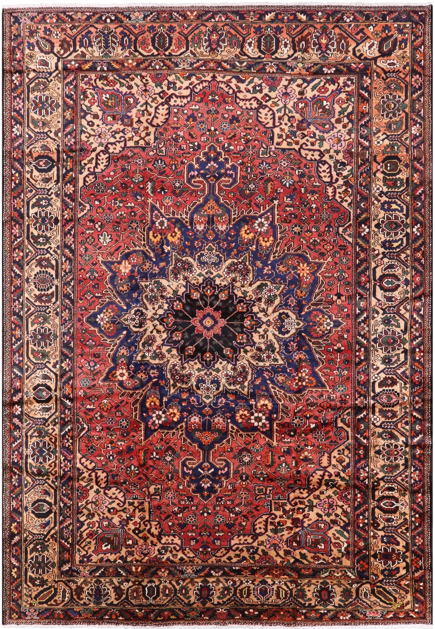 10x15 Red Isfahan Hand Knotted Persian Wool Rug 