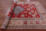Red Kazak Handmade Rug - 8' 3" X 11' 7" - Golden Nile