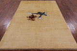 Tom & Jerry Gabbeh Wool Rug - 5' 7" X 8' 2" - Golden Nile