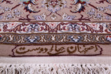 Ivory Isfahan Authentic Persian Hand Knotted Wool & Silk Area Rug - 5' 1" X 8' 2" - Golden Nile