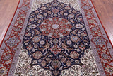 Isfahan Authentic Persian Hand Knotted Wool & Silk Area Rug - 5' 4" X 8' 0" - Golden Nile