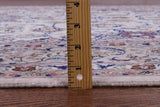 Ivory Isfahan Authentic Persian Hand Knotted Wool & Silk Area Rug - 5' 3" X 8' 0" - Golden Nile