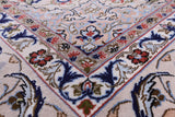 Ivory Isfahan Authentic Persian Hand Knotted Wool & Silk Area Rug - 5' 3" X 8' 0" - Golden Nile