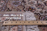 Ivory Isfahan Authentic Persian Hand Knotted Wool & Silk Area Rug - 5' 3" X 7' 10" - Golden Nile