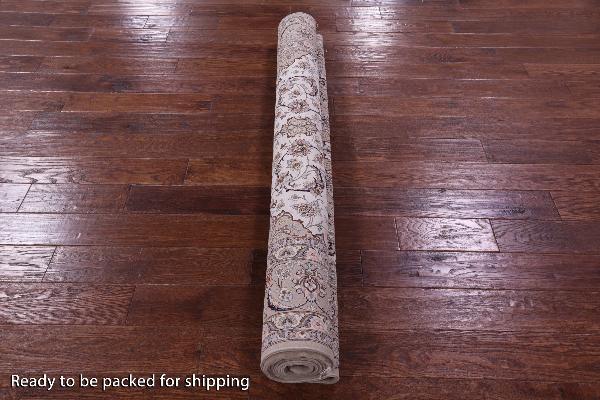 Ivory Isfahan Authentic Persian Hand Knotted Wool & Silk Area Rug - 5' 3" X 7' 10" - Golden Nile