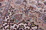 Ivory Isfahan Authentic Persian Hand Knotted Wool & Silk Area Rug - 5' 3" X 7' 10" - Golden Nile