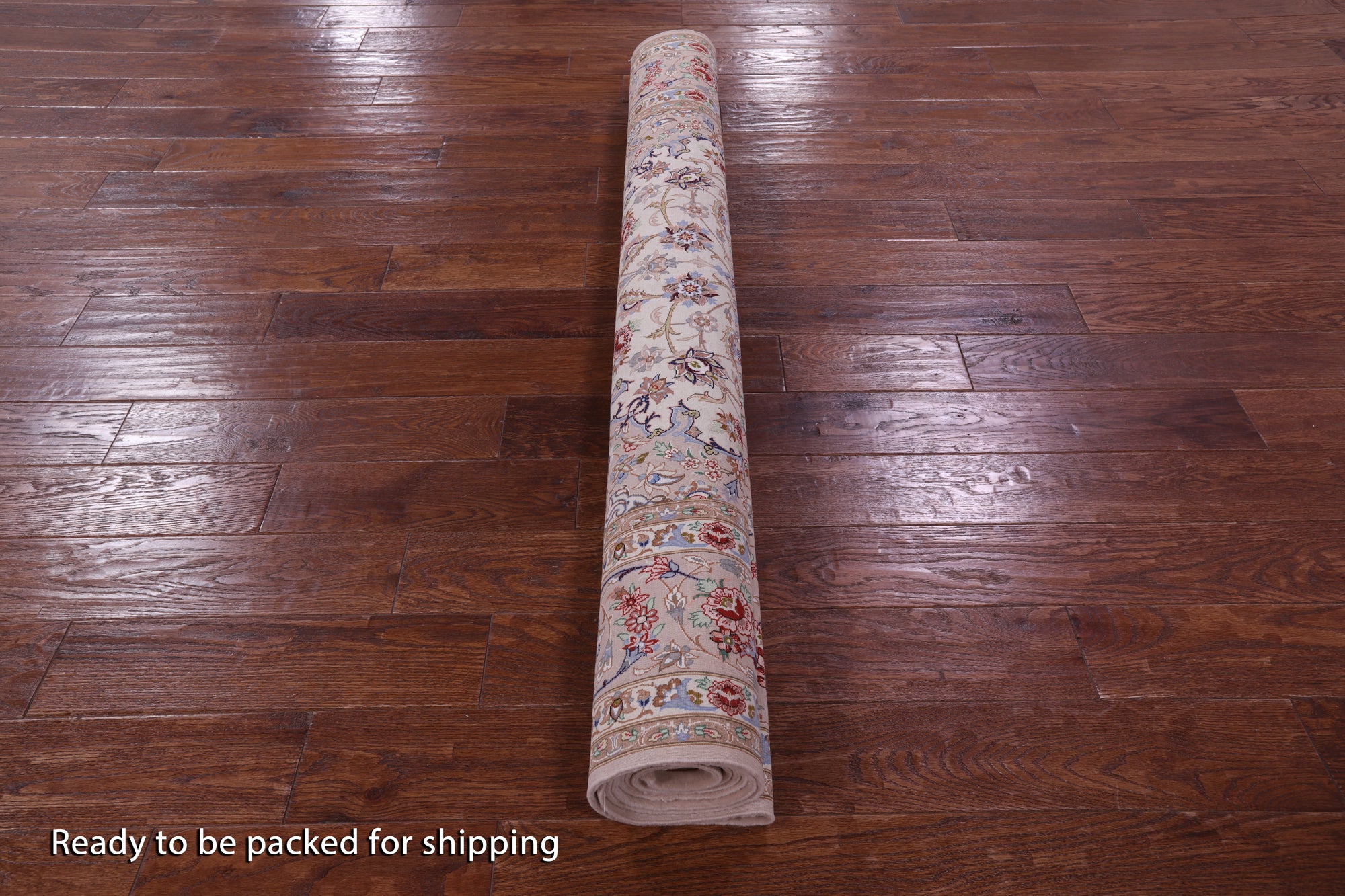 Ivory Isfahan Authentic Persian Hand Knotted Wool & Silk Area Rug - 5' 2" X 8' 2" - Golden Nile