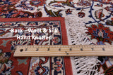Ivory Isfahan Authentic Persian Hand Knotted Wool & Silk Area Rug - 5' 4" X 8' 2" - Golden Nile