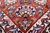 Ivory Isfahan Authentic Persian Hand Knotted Wool & Silk Area Rug - 5' 4" X 8' 2" - Golden Nile