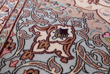 Ivory Isfahan Authentic Persian Hand Knotted Wool & Silk Area Rug - 5' 1" X 7' 7" - Golden Nile