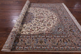 Ivory Isfahan Authentic Persian Hand Knotted Wool & Silk Area Rug - 5' 1" X 7' 7" - Golden Nile
