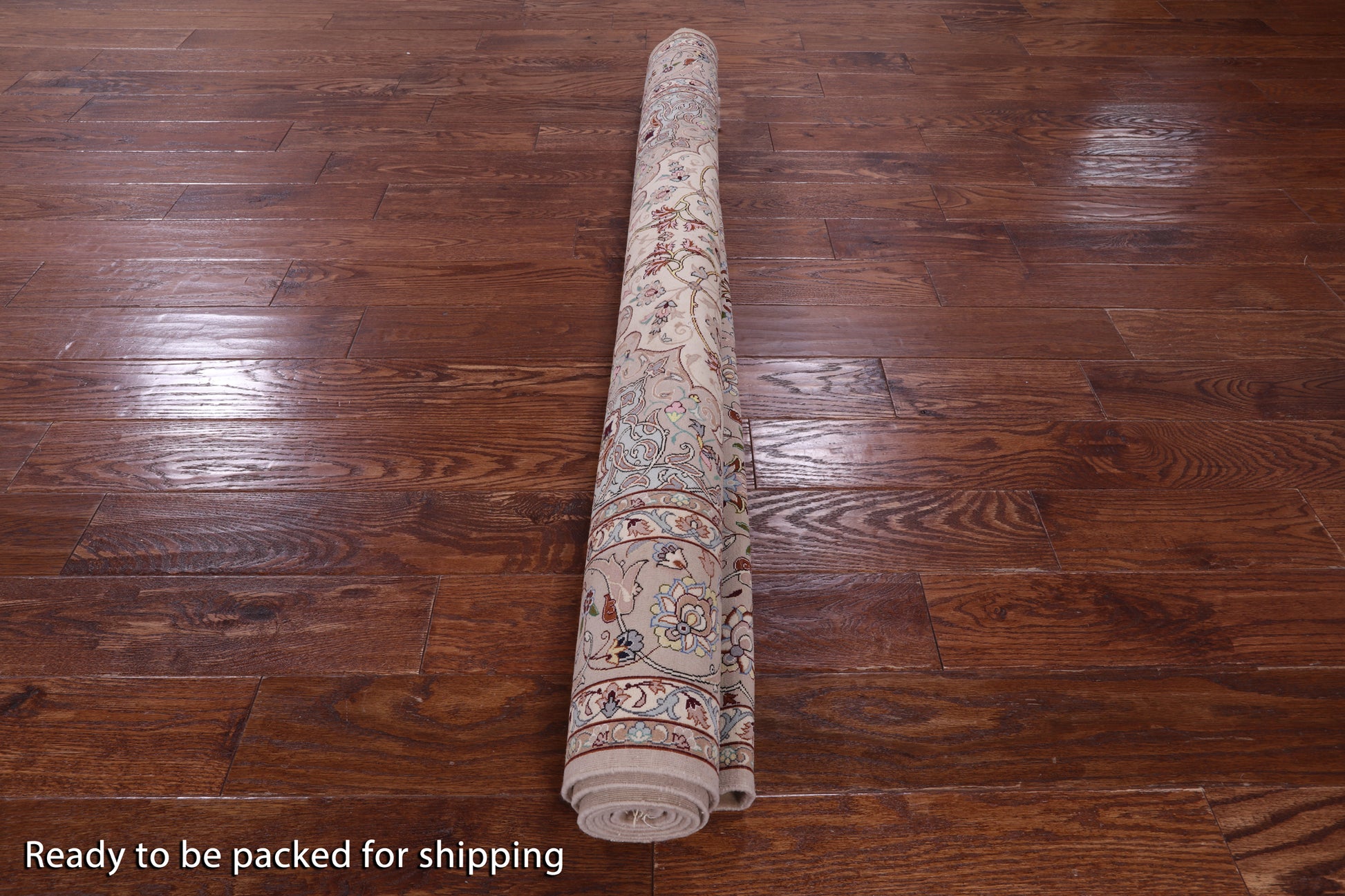 Ivory Isfahan Authentic Persian Hand Knotted Wool & Silk Area Rug - 5' 1" X 7' 7" - Golden Nile