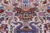 Ivory Isfahan Authentic Persian Hand Knotted Wool & Silk Area Rug - 5' 3" X 7' 9" - Golden Nile