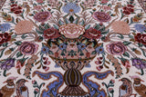 Ivory Isfahan Authentic Persian Hand Knotted Wool & Silk Area Rug - 5' 3" X 7' 10" - Golden Nile