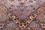 Isfahan Authentic Persian Hand Knotted Wool & Silk Area Rug - 5' 1" X 7' 8" - Golden Nile