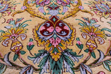Isfahan Authentic Persian Hand Knotted Wool & Silk Area Rug - 4' 11" X 7' 11" - Golden Nile
