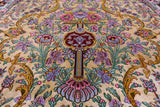 Isfahan Authentic Persian Hand Knotted Wool & Silk Area Rug - 4' 11" X 7' 11" - Golden Nile
