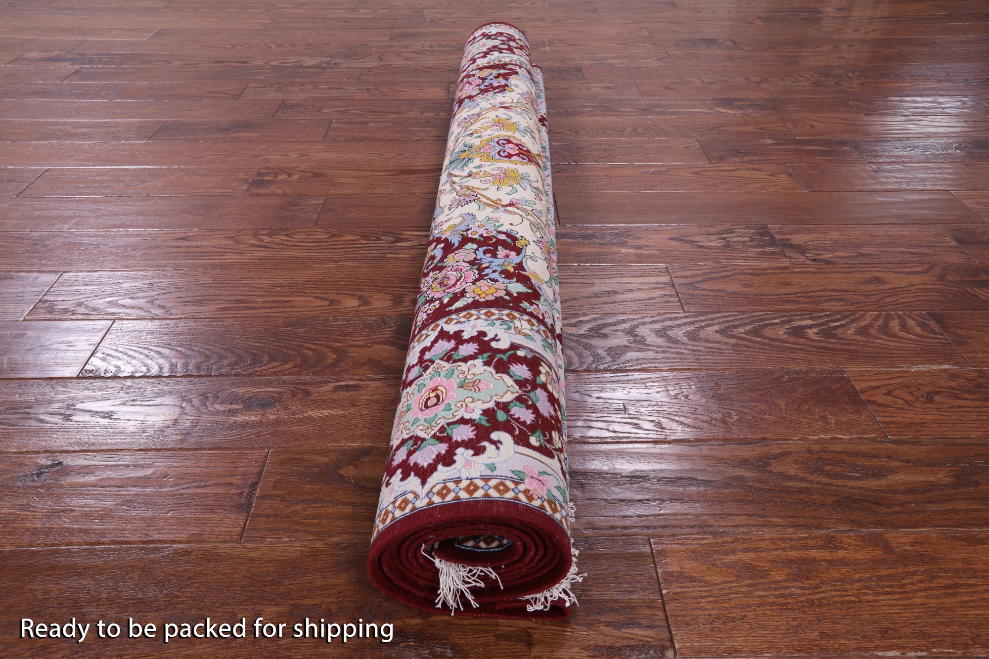 Isfahan Authentic Persian Hand Knotted Wool & Silk Area Rug - 4' 11" X 7' 11" - Golden Nile