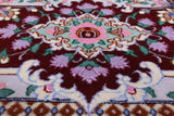 Isfahan Authentic Persian Hand Knotted Wool & Silk Area Rug - 4' 11" X 7' 11" - Golden Nile
