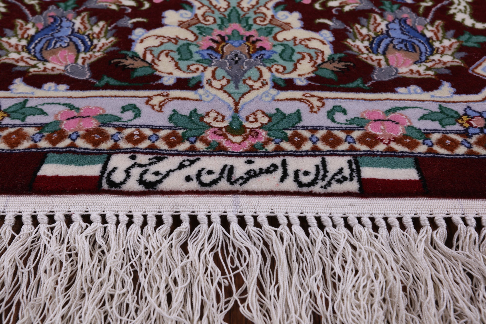 Isfahan Authentic Persian Hand Knotted Wool & Silk Area Rug - 4' 11" X 7' 11" - Golden Nile