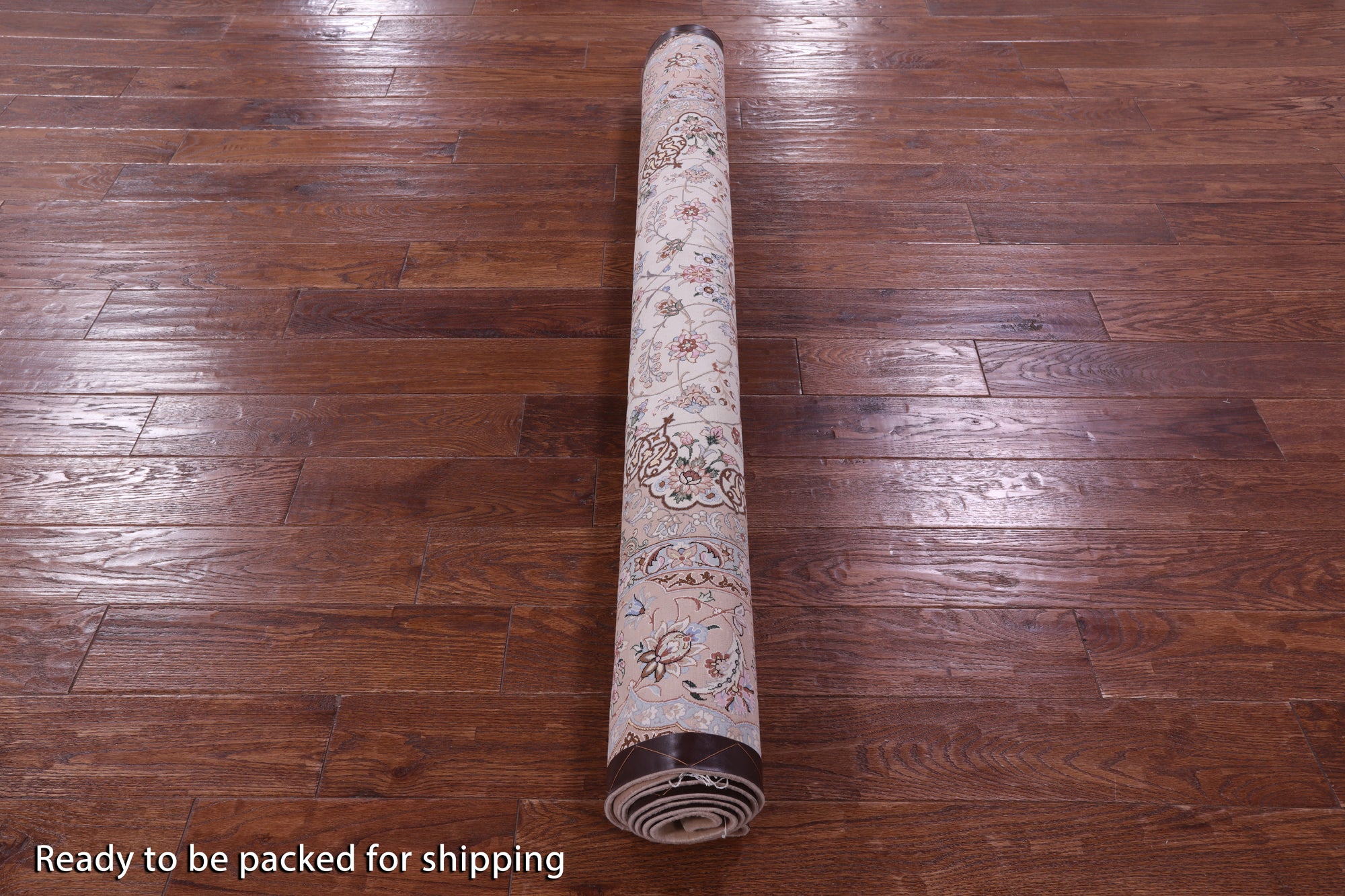 Ivory Isfahan Authentic Persian Hand Knotted Wool & Silk Area Rug - 5' 2" X 7' 7" - Golden Nile