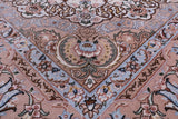Ivory Isfahan Authentic Persian Hand Knotted Wool & Silk Area Rug - 5' 2" X 7' 7" - Golden Nile