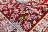 Ivory Isfahan Authentic Persian Hand Knotted Wool & Silk Area Rug - 5' 2" X 7' 10" - Golden Nile