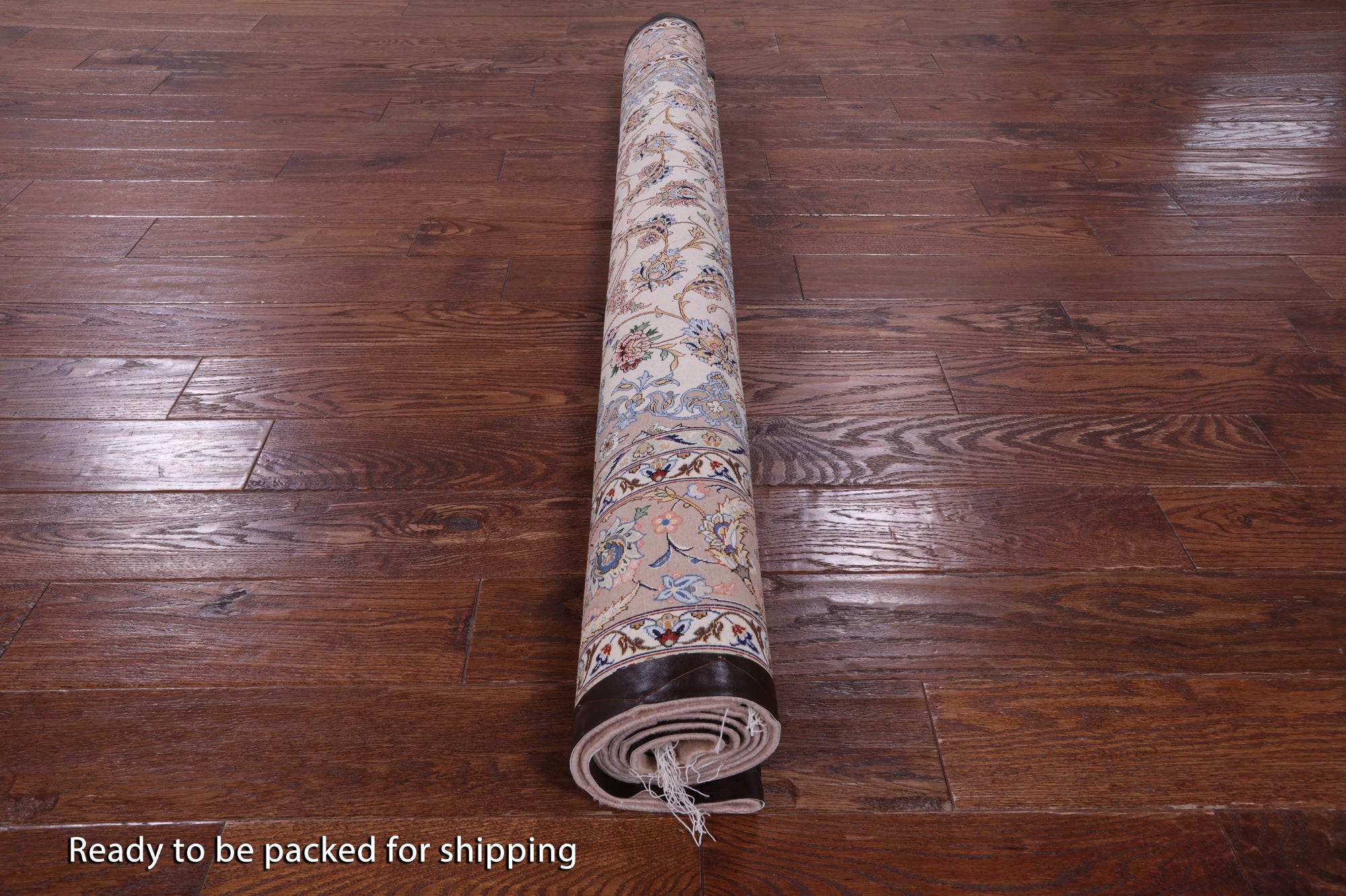 Ivory Isfahan Authentic Persian Hand Knotted Wool & Silk Area Rug - 5' 3" X 7' 10" - Golden Nile