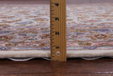 Ivory Isfahan Authentic Persian Hand Knotted Wool & Silk Area Rug - 5' 1" X 7' 11" - Golden Nile