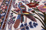 Ivory Isfahan Authentic Persian Hand Knotted Wool & Silk Area Rug - 6' 8" X 10' 2" - Golden Nile