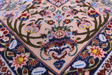 Ivory Isfahan Authentic Persian Hand Knotted Wool & Silk Area Rug - 6' 8" X 10' 2" - Golden Nile