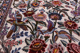 Ivory Isfahan Authentic Persian Hand Knotted Wool & Silk Area Rug - 6' 8" X 10' 2" - Golden Nile