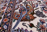 Ivory Isfahan Authentic Persian Hand Knotted Wool & Silk Area Rug - 6' 8" X 10' 2" - Golden Nile