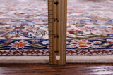 Ivory Isfahan Authentic Persian Hand Knotted Wool & Silk Area Rug - 6' 8" X 10' 2" - Golden Nile