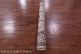 Ivory Isfahan Authentic Persian Hand Knotted Wool & Silk Area Rug - 6' 8" X 10' 2" - Golden Nile