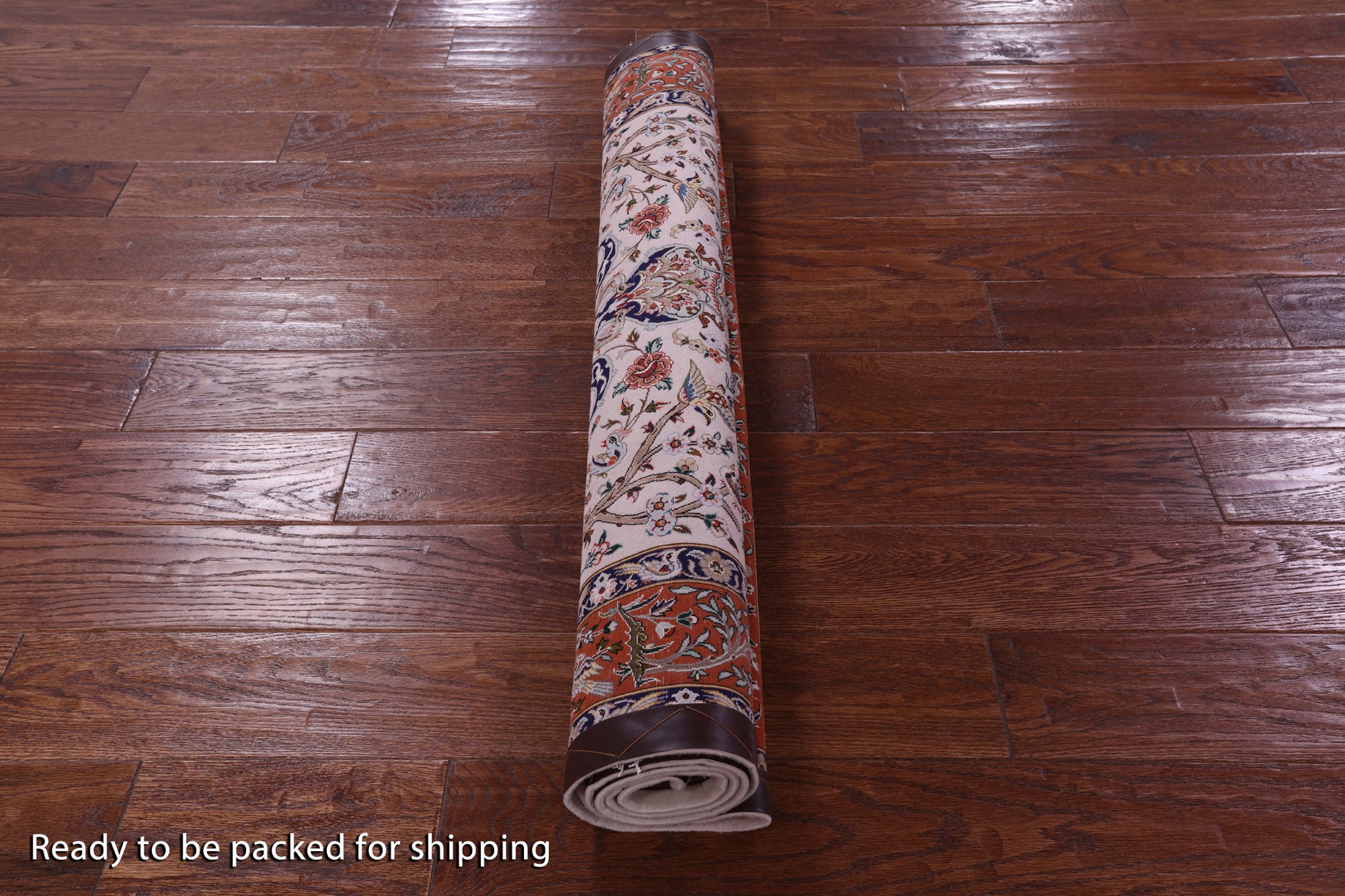 Ivory Signed Authentic Isfahan Wool & Silk Persian Rug 3' 7" X 5' 4" - Golden Nile