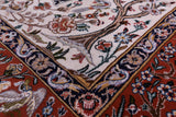 Ivory Signed Authentic Isfahan Wool & Silk Persian Rug 3' 7" X 5' 4" - Golden Nile
