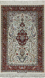 3' 7" X 5' 5" Authentic Persian Isfahan Signed Wool & Silk Handmade Rug - Golden Nile