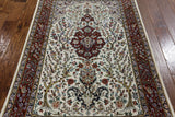 3' 7" X 5' 5" Authentic Persian Isfahan Signed Wool & Silk Handmade Rug - Golden Nile