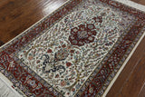 3' 7" X 5' 5" Authentic Persian Isfahan Signed Wool & Silk Handmade Rug - Golden Nile