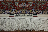 3' 7" X 5' 5" Authentic Persian Isfahan Signed Wool & Silk Handmade Rug - Golden Nile