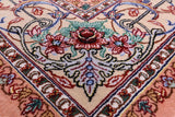 Ivory Isfahan Authentic Persian Hand Knotted Wool & Silk Area Rug - 4' 2" X 6' 3" - Golden Nile