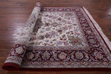Ivory Isfahan Authentic Persian Hand Knotted Wool & Silk Area Rug - 4' 3" X 6' 7" - Golden Nile