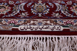 Ivory Isfahan Authentic Persian Hand Knotted Wool & Silk Area Rug - 4' 3" X 6' 7" - Golden Nile