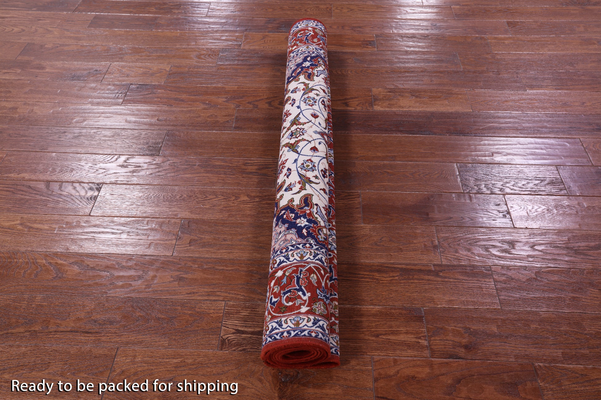 Ivory Isfahan Authentic Persian Hand Knotted Wool & Silk Area Rug - 4' 3" X 6' 8" - Golden Nile