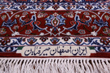 Ivory Isfahan Authentic Persian Hand Knotted Wool & Silk Area Rug - 4' 3" X 6' 8" - Golden Nile