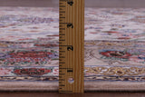 Ivory Isfahan Authentic Persian Hand Knotted Wool & Silk Area Rug - 5' 1" X 7' 8" - Golden Nile
