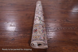 Ivory Isfahan Authentic Persian Hand Knotted Wool & Silk Area Rug - 5' 1" X 7' 8" - Golden Nile